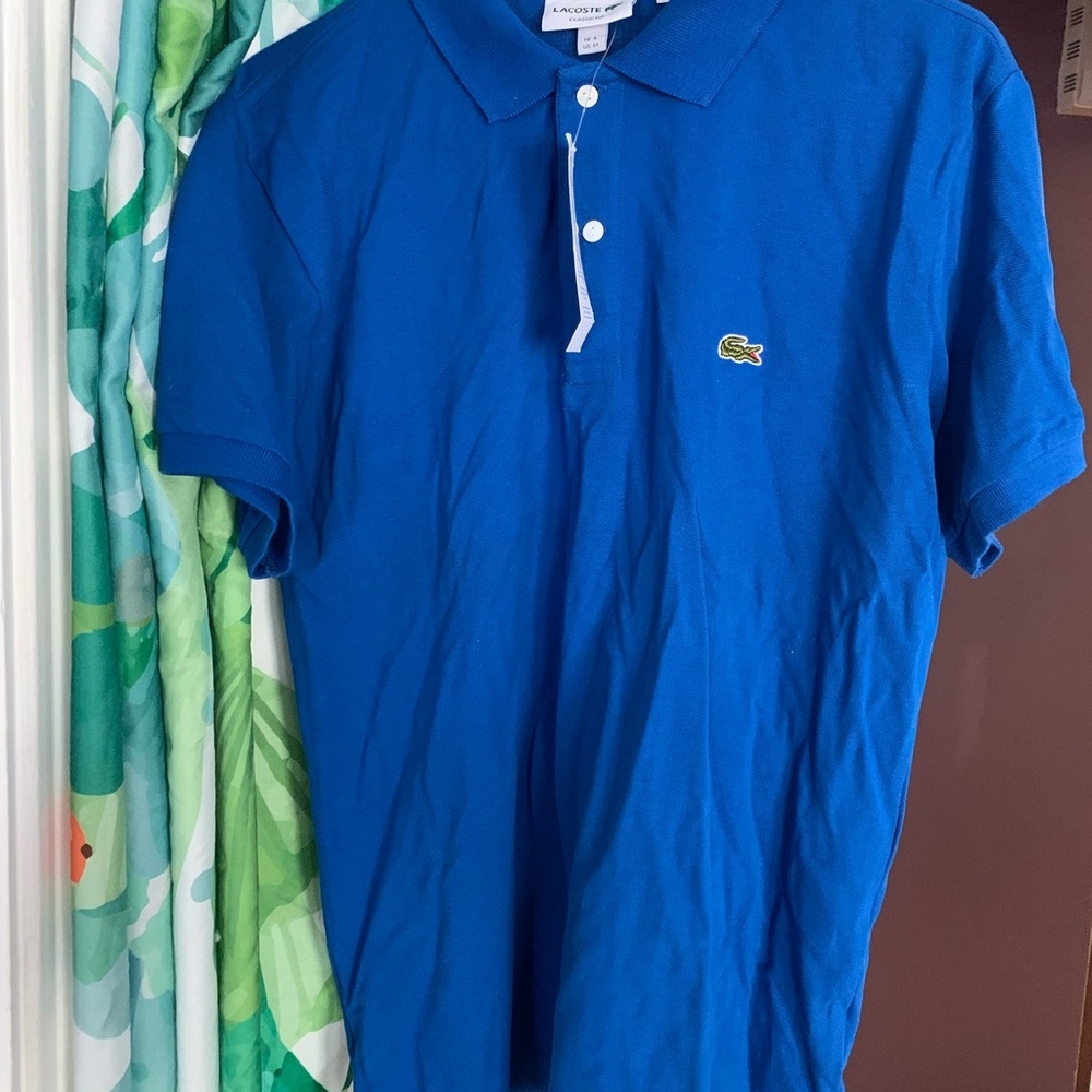 Lacoste size M Men's Vibrant Blue Polo Shirt